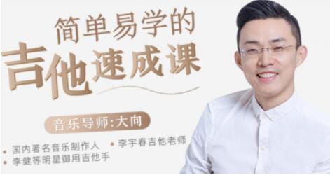 大向吉他教学，吉他入门零基础，简单易学的吉他弹唱速成课视频教程高中-初中-小学-大学等各类学习资源祝你学霸