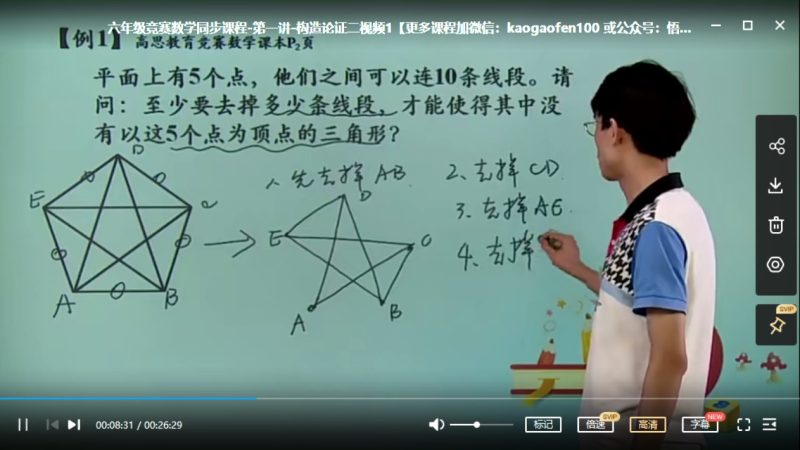 [数学思维训练]小学六年级下册竞赛数学同步课程20节完整版 MP4视频高中-初中-小学-大学等各类学习资源祝你学霸