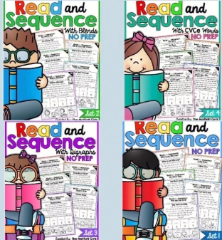 阅读理解练习册《Read And Sequence Mats》全2册PDF高中-初中-小学-大学等各类学习资源祝你学霸