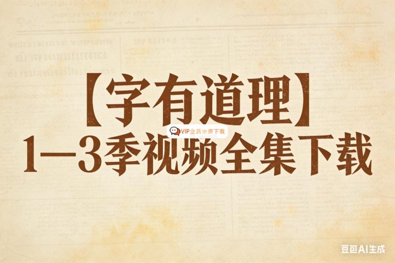 【字有道理】1—3季视频全集下载 儿童识字课程视频高中-初中-小学-大学等各类学习资源祝你学霸